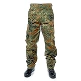 Mil-Tec US Ranger Hose Typ BDU • Herren Cargohose mit 6 geräumigen Taschen • Taktische Hose mit verstellbarem Kordelzug & Gürtelschlaufen • Feldhose für Outdoor, Arbeit & Freizeit • Flecktarn, L