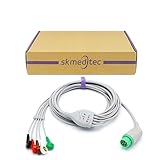 skmeditec 11FT 5 Lead Snap EKG/ECG kompatibel mit Schiller Defigard 3002, Defigard 4000, Defigard 5000 Monitoren, 12 Pins