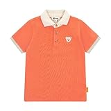 Steiff Poloshirt Kurzarm EU Größe 122 Flamingo, Polo-Shirt kurzärmelig, Polohemd für Kinder, Hemd mit Kragen, weich und bequem, waschmaschinenfest