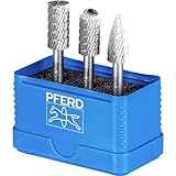 PFERD HSS-Frässtift Set, 3-tlg. | Zahnung 3, Ø 12mm, Schaft-ø 6mm | 22900811 – universell für Stahl, Stahlguss und Gusseisen