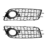 LUISAS Nebelscheinwerfer Gitter für Audi A4 B8 S-Line S4 Models 2008 2009 2010 2011 2012,Vorne Links Rechts Unteren Stoßstange Nebelscheinwerfer Grill Abdeckung Trim,A-Black