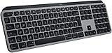 Logitech MX Keys für Mac kabellose beleuchtete Tastatur mit Handballenauflage, taktiler Tastatursteuerung, LED-Tasten, Bluetooth, USB-C, 10 Tage Batterielebensdauer, Metallaufbau, Apple macOS- Grau