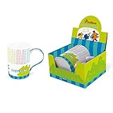 Trötsch Die Maus Lieblingstasse Lerntasse 1x1 Die Maus: Schulanfang, aus Porzellan mit Geschenkverpackung: Kaffeetasse Teetasse Geschenkidee Geschenk Tasse
