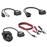 AUTOUTLET 4er Adapter Set, Universal Auto OBD1 OBD2 Diagnosegerät Diagnose Adapter Kabelsatz, Diagnoseadapterkabel Kompatibel mit BMW Audi FIAT, PKW Kabelset für AutoCom Delphi CDP+ DS150Er