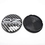 JHSHOP Nabendeckel 4 STÜCKE 62mm M595 OZ Racing Car Rad Center Hub Cap Auto Styling Felgen Abdeckung Badge Emblem Aufkleber Radnabenkappen (Color : Black Carbon)