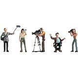 NOCH® Kamerateam, Miniatur-Figuren Set, H0 Modellbau-Zubehör für kreative Dioramen und Szenen