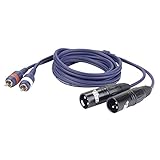 DAP Audio Adapter Kabel 2xXLR Male auf 2X Cinch Male (RCA) 3m