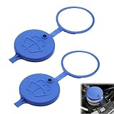 WUSJCOF 2 Pcs Universal Deckel für Wischwasserbehälter, Scheibenwaschbehälter Reservoirkappe, Waschflüssigkeitsbehälter Tankdeckel (für Die Meisten Autos)