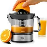 LEBENLANG Zitruspresse elektrisch - 2 Kegel & BPA-Frei I Hohe Saftausbeute I 700ml Orangenpresse elektrische Saftpresse Edelstahl für Zuhause I Entsafter Zitronenpresse Orangensaftpresse Fruchtpresse
