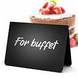 15er Kleine Kreidetafel zum Beschriften - Schwarz Preisschilder Gastronomie Buffet Schilder - Klein Schiefertafel zum Beschriften - Mini Kreidetafeln Tischschilder - Mini Tafeln zum Beschriften