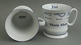 Buddel-Bini Moin Moin Kaffeebecher Kaffeepott mit Seemannsknoten hoch