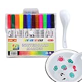 Magische Wassermalerei, Löschbarer Schwimmender Stift In Wasser, Wasser-Doodle-Stifte, Magischer Wassermalerei-Stift Mit Keramischem Löffel, Waschbare Trocken Abwischbare Marker Für Kinder