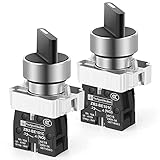 Gebildet 2STÜCKE 1 NO 2 Wahl Rastschalter, 2 Positionen Gehaltener Drehwahlschalter 600V 10A