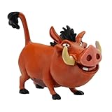 Bullyland 12533 - Spielfigur Pumbaa aus Walt Disney Der König der Löwen, ca. 7,6 cm, detailgetreu, ideal als kleines Geschenk für Kinder ab 3 Jahren, Braun