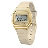 ICE-WATCH - Ice Digit Retro Almond Skin - Beige Damenuhr mit Plastikarmband - 022062 (Small)