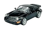 Welly Porsche 911 964 Turbo Coupe Schwarz 1988-1994 1/24 1:24 Die Cast Metall Modell Auto Neu im Kasten