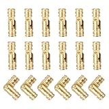 QUARKZMAN 18 Stück Unsichtbare Messingfass-Scharniere, 17x5mm Verdeckte Scharniere, Faltbare Stütz-Zylindrische Versteckte Fass-Scharniere für DIY Schmuckkästchen Schranktür Fass-Scharniere