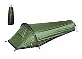 Campingzelt 0.78kg Ultraleichtes-1 Mann Zelt Minipack Leicht Armee Grün 220X（50/90/50） X50CM für Wandern Bergsteigen Backpacking Outdoor Camping Klettern und Reisen Wasserdichtem