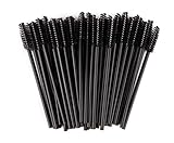PROFICO 50 Stück Wimpernbürsten | Einweg Wimpern Bürste | Wimpernbürstchen Set | Mascara Bürste Mascara Applicator (Schwarz)