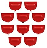 Trennwand (10 Stück) für Werkbank-Schubladen-Muldenelement mit 4 Mulden, rot, aus ABS