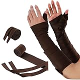 1 Paar Braune Handgelenkschützer aus Wildlederimitat,Mittelalterliche Handschützer Renaissance Kunstleder Armschützer LARP Halloween Cosplay Kostüm Zubehör Renaissance Armschienen (Braun, Regular)