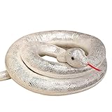 champracer Schlange Plüschtiere, glänzende Schlange Plüschtiere, große Schlange Spielzeug, Plüschtiere, Plüsch Schlange Spielzeug sind Geschenke für Kinder. (Weiß,160 cm)