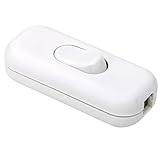 REV Wippschalter, Zuleitungsschalter, Schnurschalter, Kabelschalter, 2polig, 230VAC, max. 6A, weiss