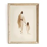 ESSEN Life Christliche Bibel-Wandkunst, Jesus-Poster, minimalistisch, Boho, christliche Heimdekoration, perfekte religiöse Wandkunst, Geschenk für Frauen, 20,3 x 25,4 cm ohne Rahmen