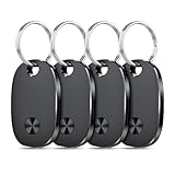 Smart Air Tracker Tag 4er Pack, Schlüsselfinder KeyFinder Kompatibel mit Apple Wo ist? APP (iOS NUR), Bluetooth Key Finder für Gepäck/Taschen/Koffer, Austauschbarer Akku [weTag Pro]