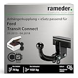 Anhängerkupplung starr Oris passend für Ford Transit Connect Typ V408 Baujahr: 2013-2018 inkl. 13 poligem spezifischen CAN-Bus Elektrosatz | rameder. Komplettsatz - ASP