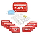 10 Stück Kfz Verbandstasche / Verbandskasten für Auto | Inhalt nach DIN 13164:2022-02 | neueste Norm