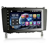 Erisin 8-Kern 6GB+128GB 8 Zoll Android 14 Autoradio Bluetooth mit GPS Navi für Mercedes Benz W209 C209 A209 CLK-Klasse Kabelloses CarPlay Android Auto WiFi DSP RDS DAB+ OBD2 USB FM Canbus TPMS