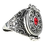 Qsvbeeqj Ethnische Nepalesische Gawu Box Ringe Verstellbare Öffnungsfinger Ringe Mit Geheimen Fach Einzigartiger Schmuck Für Party