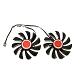 ACD Graphics Card Fan Fit for 2Pcs / Set 95Mm FDC10U12S9-C CF1010U12S für XFX Rx 580 590 Rx Vega 56 64 Double Edition Mining Grafikkarte Lüfter(Color:Black)