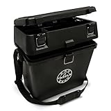 Pro Tackle Allround Angelkoffer Sitzkiepe/Angeltasche inklusive 4X Angelboxen für Angelzubehör im Deckel, Angeltasche mit Boxen Angel Tasche Angeltaschen (Sitzkiepe)