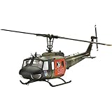 Revell Modellbausatz - Bell UH-1D Hubschrauber - Präzise Rumpfstruktur mit beweglichem Hauptrotor & detailliertem Innenraum; Inkl. Abziehbildern für 2 Luftwaffe-Versionen; Maßstabsgetreue Darstellung