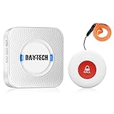Daytech Hausnotruf Intern Pflegeruf Alarm Notruf Senioren Notrufknopf Für Senioren Mit Stecker Nach Europäischem Standard Für Ältere Menschen 1 Sender Und 1 Empfänger 500 Fuß Im Offenen Bereich