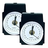 Berger & Schröter | 2er Set Wilduhr 24h Anzeige analog, Quartz Schwarzwildtimer, schlagfest, batteriebetrieben