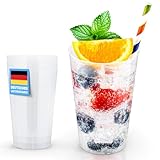 Trinklicht® 25 Mehrwegbecher | Wiederverwendbare Trinkbecher 0,5L | Bruchsicher | Spülmaschinenfest | Partybecher Plastikbecher Mehrweg | Kunststoff Becher in Transparent