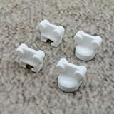 ULEIVA Ersatz Gleiter Rolle 4 Stck Weiss Ersatzteil kompatibel mit IKEA KVARTAL Laufleiste Gardinenschiene (Weiss)