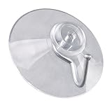 10 x DIYexpert Saughaken Ø 40mm - als Wandhaken Aufhänger mit Saugnapf und Metallhaken - ideal für Badezimmer Küche - auf Glas Spiegel Fliesen
