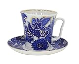 Lomonossow Porzellan Set Tasse und Untertasse 2pc Magic Firebird 12.7 fl. oz