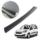 CHROMEMASTER | Ladekantenschutz Stoßstangenschutz | Kompatibel mit Citroen Berlingo 2007-2018; Kunststoff: Polyurethan, Matt-schwarz; Unsere Lackschutzleiste Sichert den Heckstoßfänger vor Kratzern
