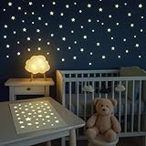 Leuchtsterne Kinderzimmer [400 Stück] - Leuchtsterne selbstklebend für Wand und Decke, leuchtende Sterne für Kinderzimmer, Sternenhimmel Aufkleber, Leuchtsticker, fluoreszierende Sterne