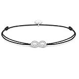 Thomas Sabo Damen Armband Schwarz Little Secret Unendlichkeitszeichen Infinity 925 Sterling Silber LS003-401-11-L20v