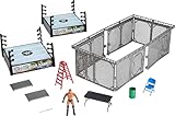 Mattel WWE Survivor War Games Spielset mit Actionfigur, 2 Ringen, Käfig & 5 Zubehörteilen, inklusive Randy Orton 15,2 cm Sammlerstück