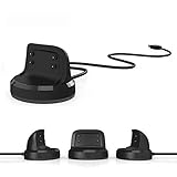 Sikai Dockingstation Ladestation für Samsung Gear Fit 2 SM-R360 Smartwatch Ersatzkabel USB Ladekabel Ersatz Ladegerät Cradle Dock für Samsung Gear Fit 2 Pro SM-R365 Zubehör (Schwarz)