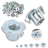 30 Stück Einschlagmuttern m8 x 11 mm Einschlagmutter Verzinkter Kohlenstoffstahl mit 4 Einschlagspitzen, für Holz, Bohlen, Möbel, Handwerker, Konstruktionen, Kletterwand, Schrauben Kits，DIY
