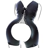 MR.HIPPE Zwangsjacke für Damen Bondagesack Bdsms Spielzeug Extrem für Frauen Bdsms Dessous Sklavin Leder Body Damen Lederkleid für Sex Ouvert Body Frau Sexy Leder Outfit Latex Kleid Lederrock