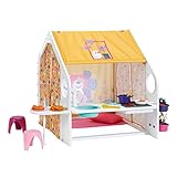 BABY born, Puppenhaus, Weekend Haus mit Licht - und Soundfunktion, öffenbare Seitenteile, Waschbecken, Grill und viel Zubehör, 832752, Zapf Creation